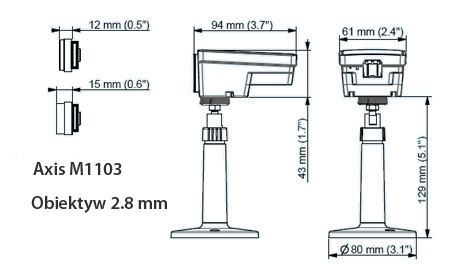 AXIS M1103 2.8MM BULK 10PCS - Kamery kompaktowe IP