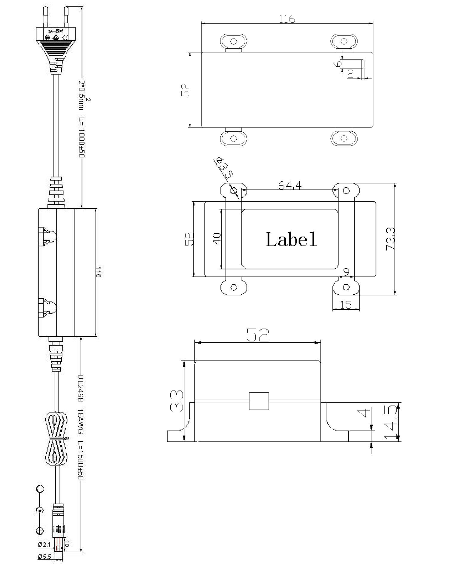 LC-ZZEBD6012 - Zasilacze do kamer