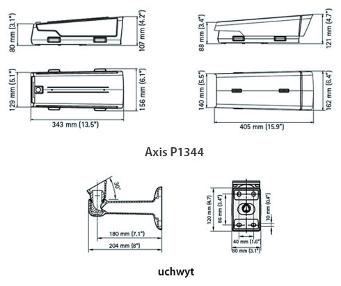 AXIS P1344-E Mpix - Kamery kompaktowe IP